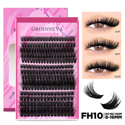 Grappe individuelle de faux cils recourbés