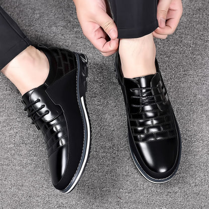 Chaussures décontractées en cuir pour hommes grandes tailles